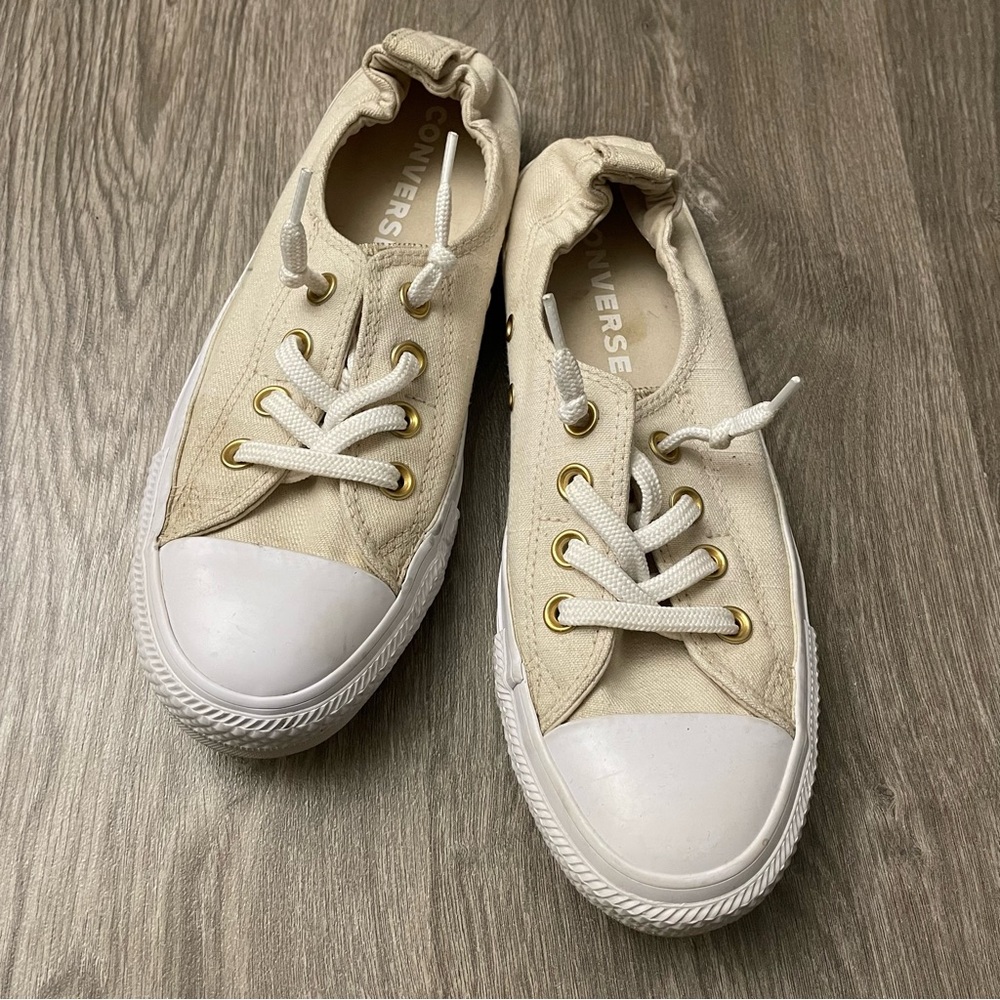 Converse Oatmeal Chuck Taylor All Star Shoreline Slip Sneakers Women’s Size 7.5